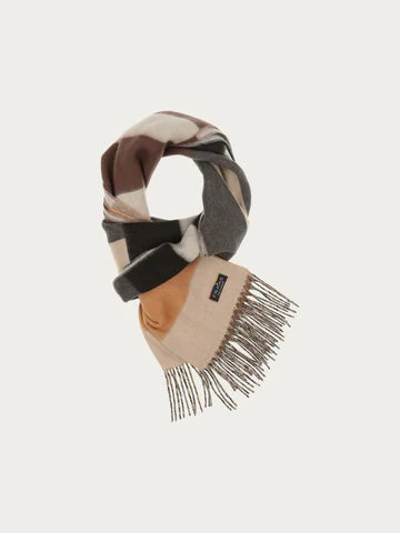 Fraas 625359 Greige Stripe Cashmink Scarf