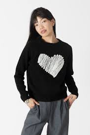 Lyla & Luxe Ezraheart Black Sweater