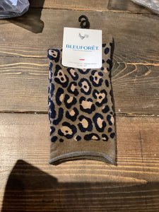 Bleuforet 6448 Merino Wool  Leopard Pattern Socks