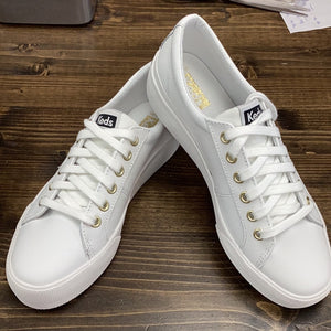 Keds WH64690 White Jump Kick Duo Leather Sneaker
