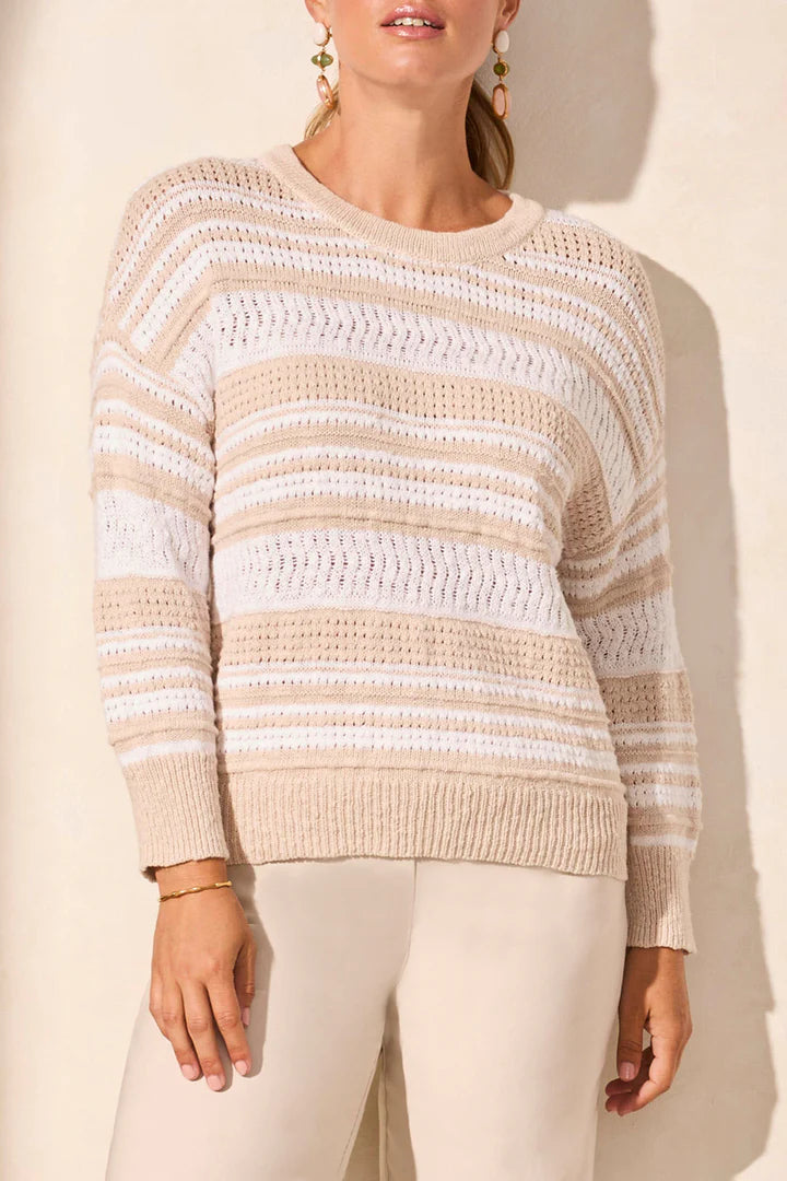 Tribal 21100 Knit 3/4 Slv Scoop Neck Sweater