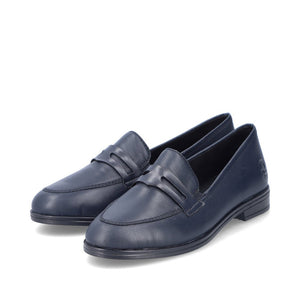 Rieker 46260-14 Navy Leather Loafer