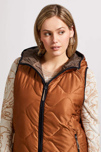 Tribal 19430 Reversible Hooded Puffer Vest