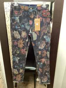 Onado H697-K Blue Reversible Jean w/ Floral Print