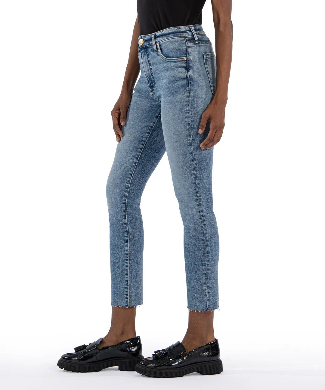 Kut KP1558MC9 Reese High Rise Ankle Straight Leg Jean