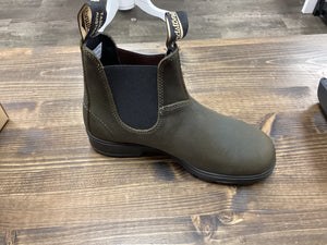 Blundstone 1615 Dark Olive Elastic Sided Boot Suede