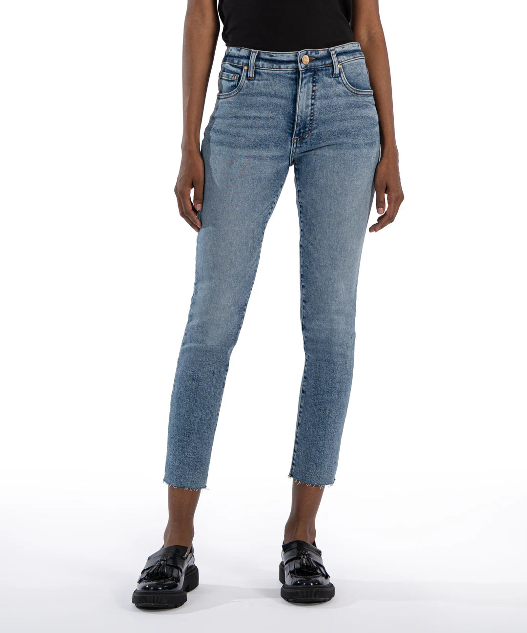 Kut KP1558MC9 Reese High Rise Ankle Straight Leg Jean