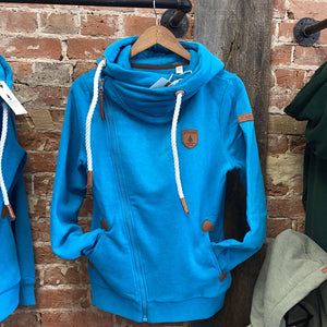 Wanakome Athena Cyan Side Zip Hoodie