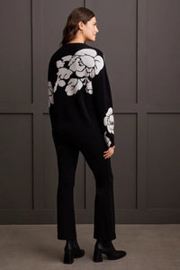 Tribal 15420 Black Funnel Neck Sweater