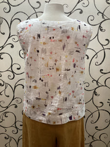 Cut Loose 4635331 Flower Print Easy Shell Tank