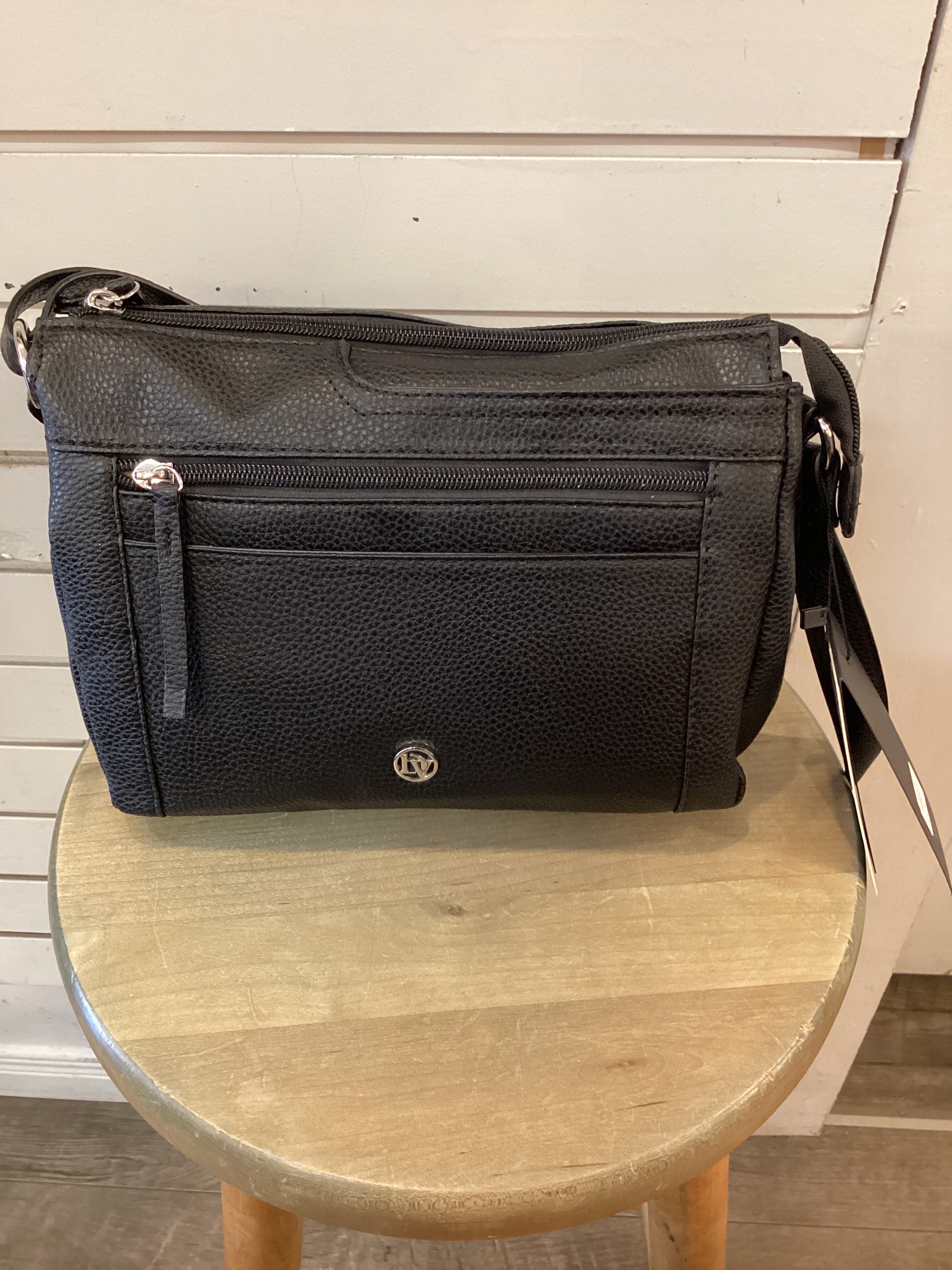 La Diva 14825 Multi Zipper Crossbody Purse