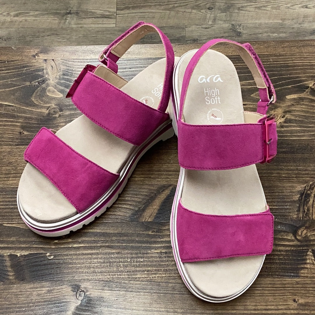 Ara 12-21003 Pink Suede strap Sandal