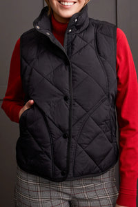 Tribal 14990 Black Quilted Vest