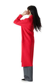 Lyle & Luxe Vicki Red Long Cardigan Coat