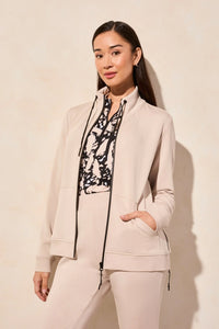 Tribal 20640 Techno Lux Zip Up Cardigan Jacket