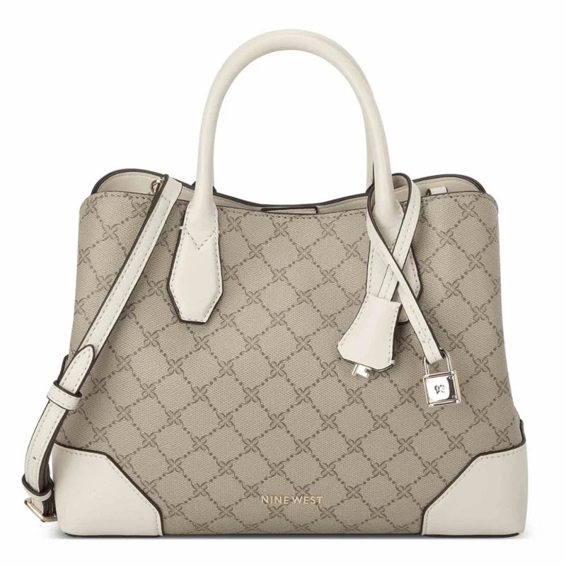 Nine West Brooklyn Beige/Logo Milk Satchel