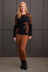 Tribal 15970 Reversible Crew Neck Sweater