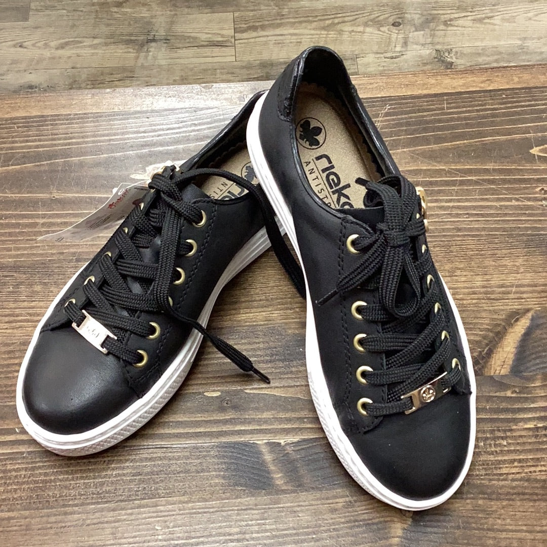 Rieker L59L1-01 Black Leather Sneaker