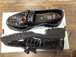 Ara 14F Midnight Patten leather Loafer