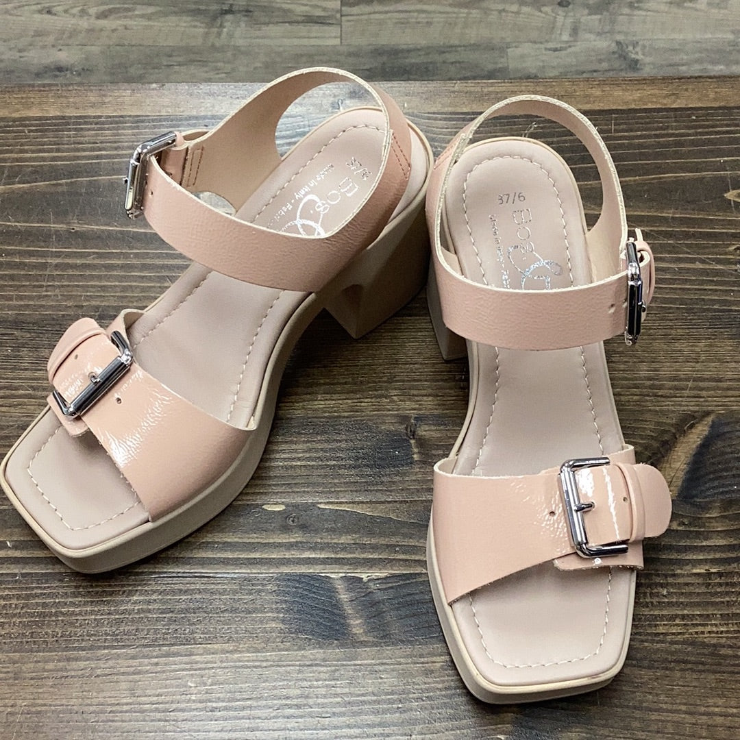 Bos &Co Vela Platform Nude Heel