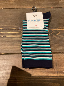 Blue Foret 6472 Cotton Stripe Sock