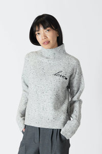 Lyla & Luxe Macy Light Grey Love Sweater