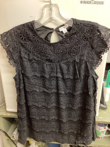 Spense CSTP07691M Lace Scallop Sleeve Knit Blouse