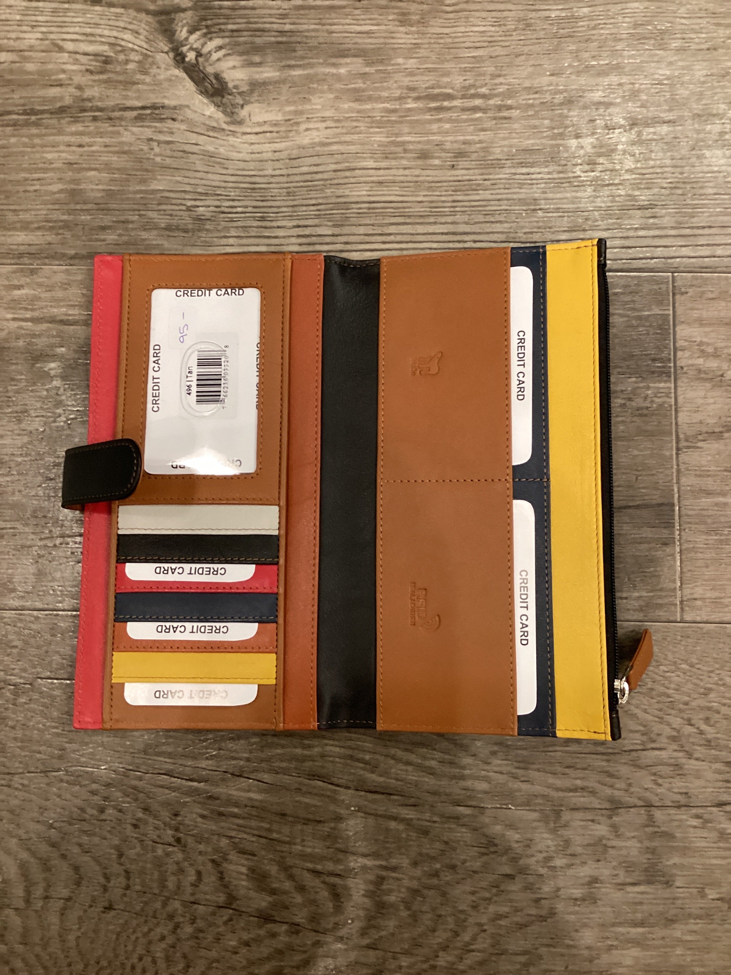 Milo 496 Tan/Multi Leather Wallet