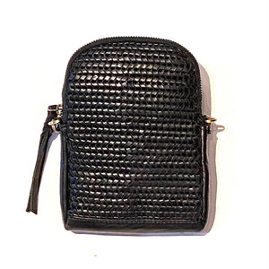 Milo 117 Leather Woven Crossbody Purse