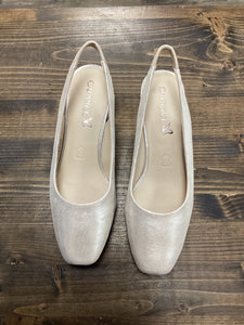 Caprice 9-29500-20 leather square toe open back heel