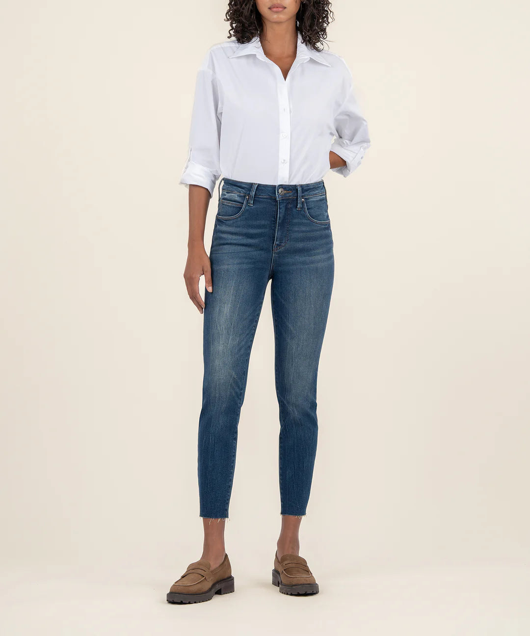 Kut KP1957MA7 Charlize High Rise Cigarette Leg Jean