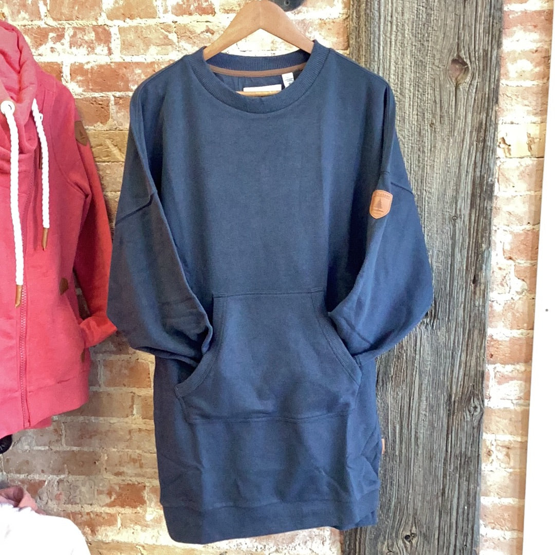 Wanakome April Long Crew Neck Sweater Dress