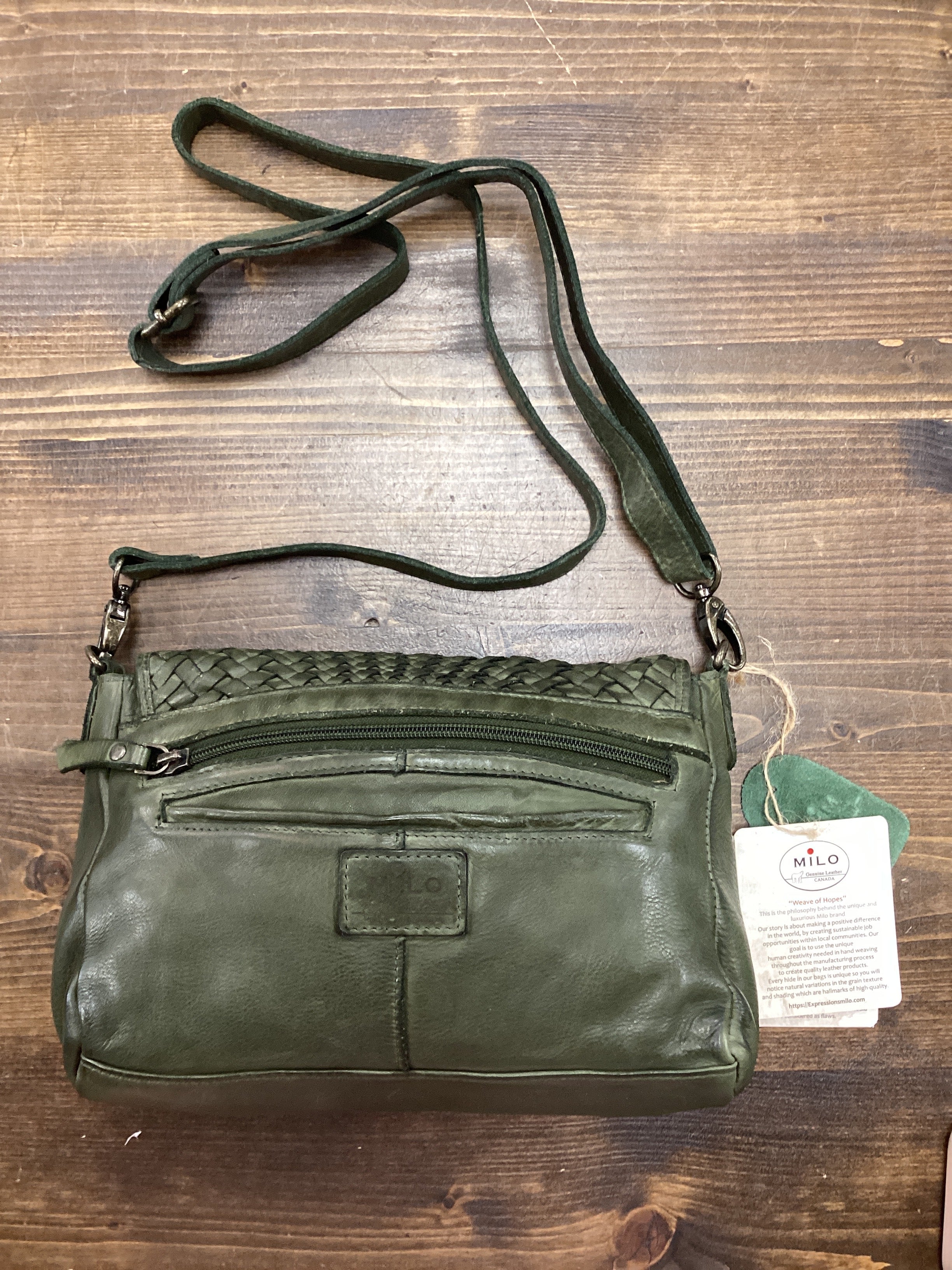 Milo 055 Woven Leather Purse