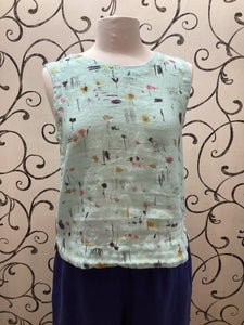 Cut Loose 4635331 Flower Print Easy Shell Tank