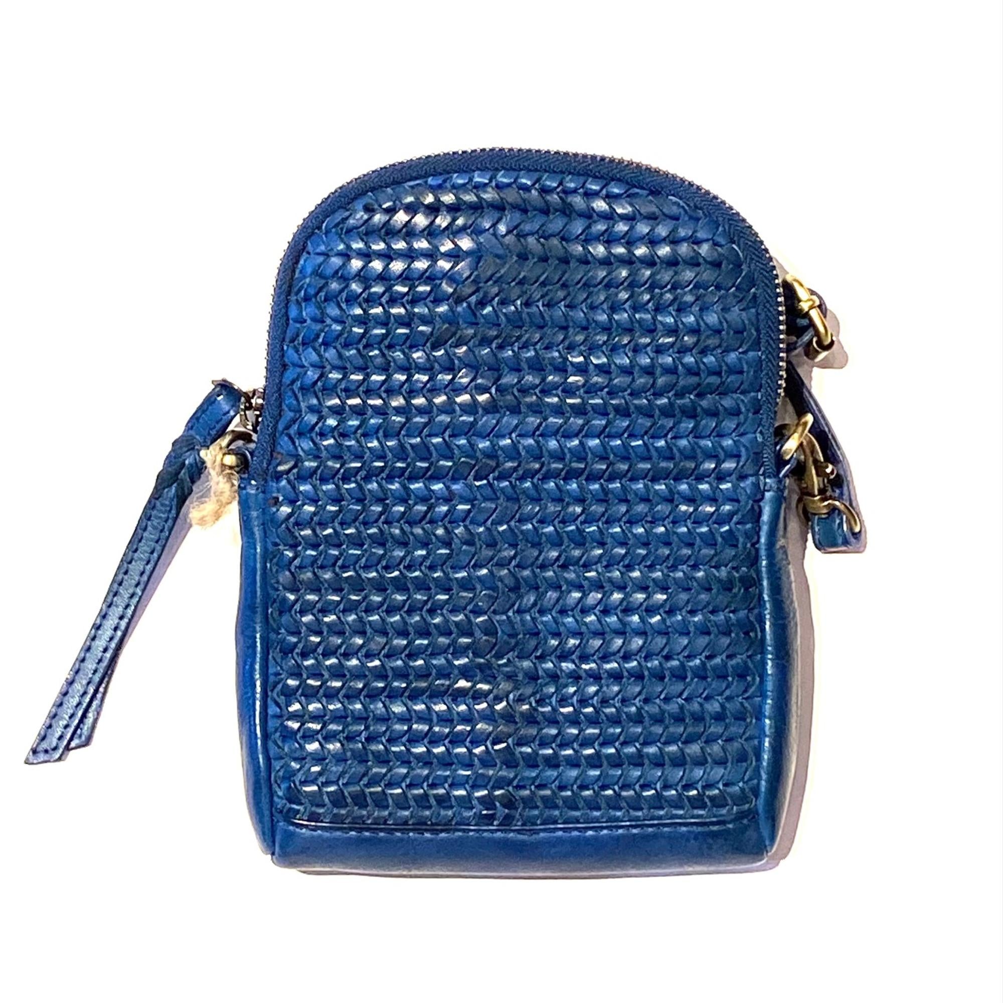 Milo 117 Leather Woven Crossbody Purse