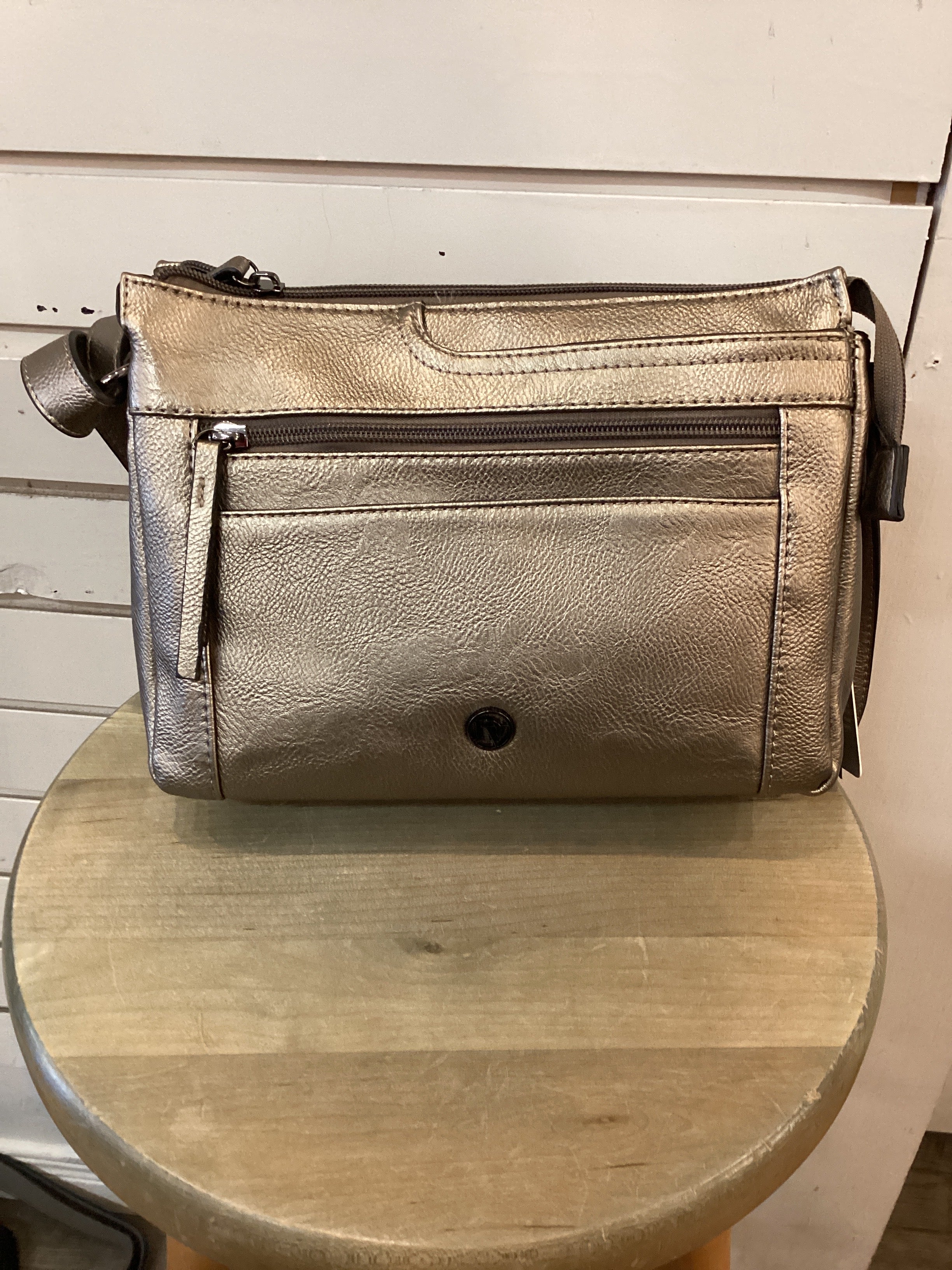 La Diva 14825 Multi Zipper Crossbody Purse