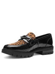 Ara 12-11219 Black Patent/Leopard Loafer
