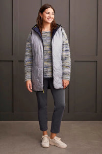 Tribal 19430 Reversible Hooded Puffer Vest