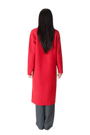 Lyle & Luxe Vicki Red Long Cardigan Coat