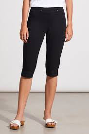 Tribal 76740 Pull On Stretch Demin Capris