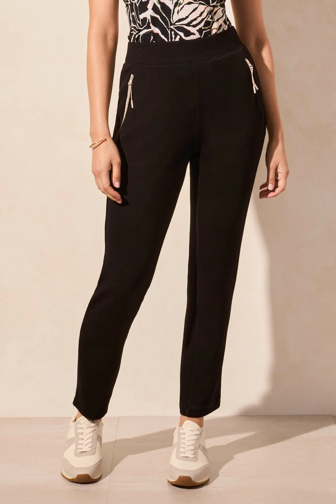 Tribal 20650 Techno Lux Contrast Trim Pull On Ankle Pant