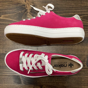 Rieker L59L1-31 Pink Suede Sneaker