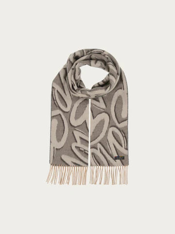 Fraas 625354 Grey Hearts Cashmink Scarf