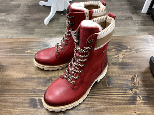 Remonte D0W77-35 Red combination lace up boot.