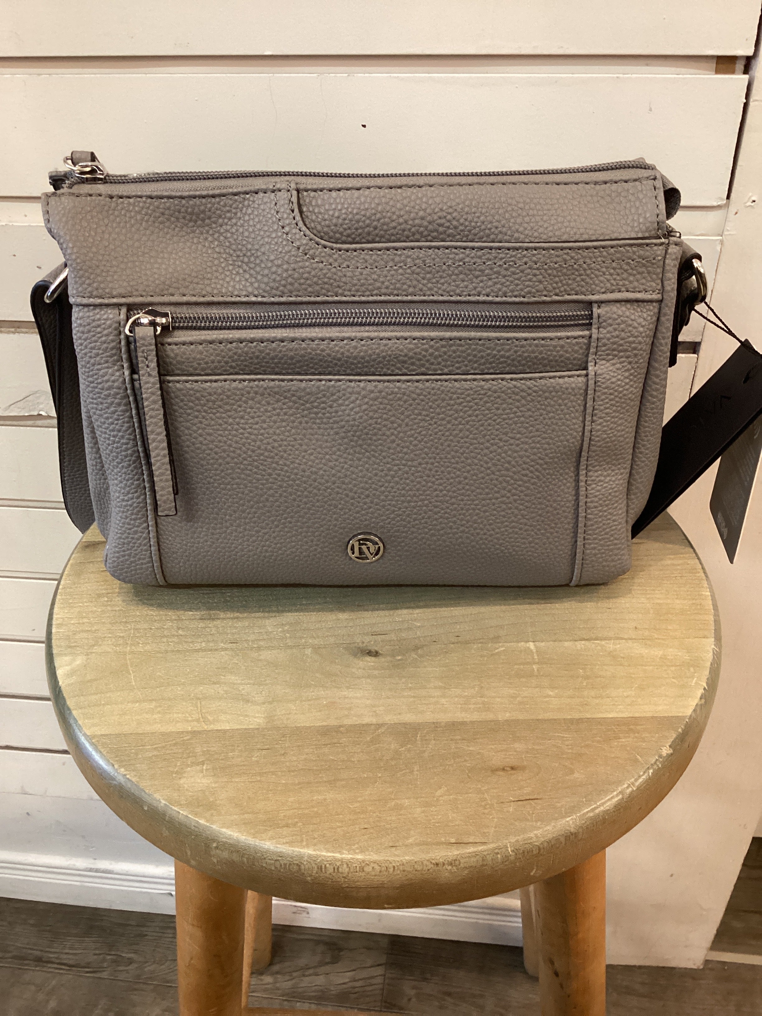 La Diva 14825 Multi Zipper Crossbody Purse