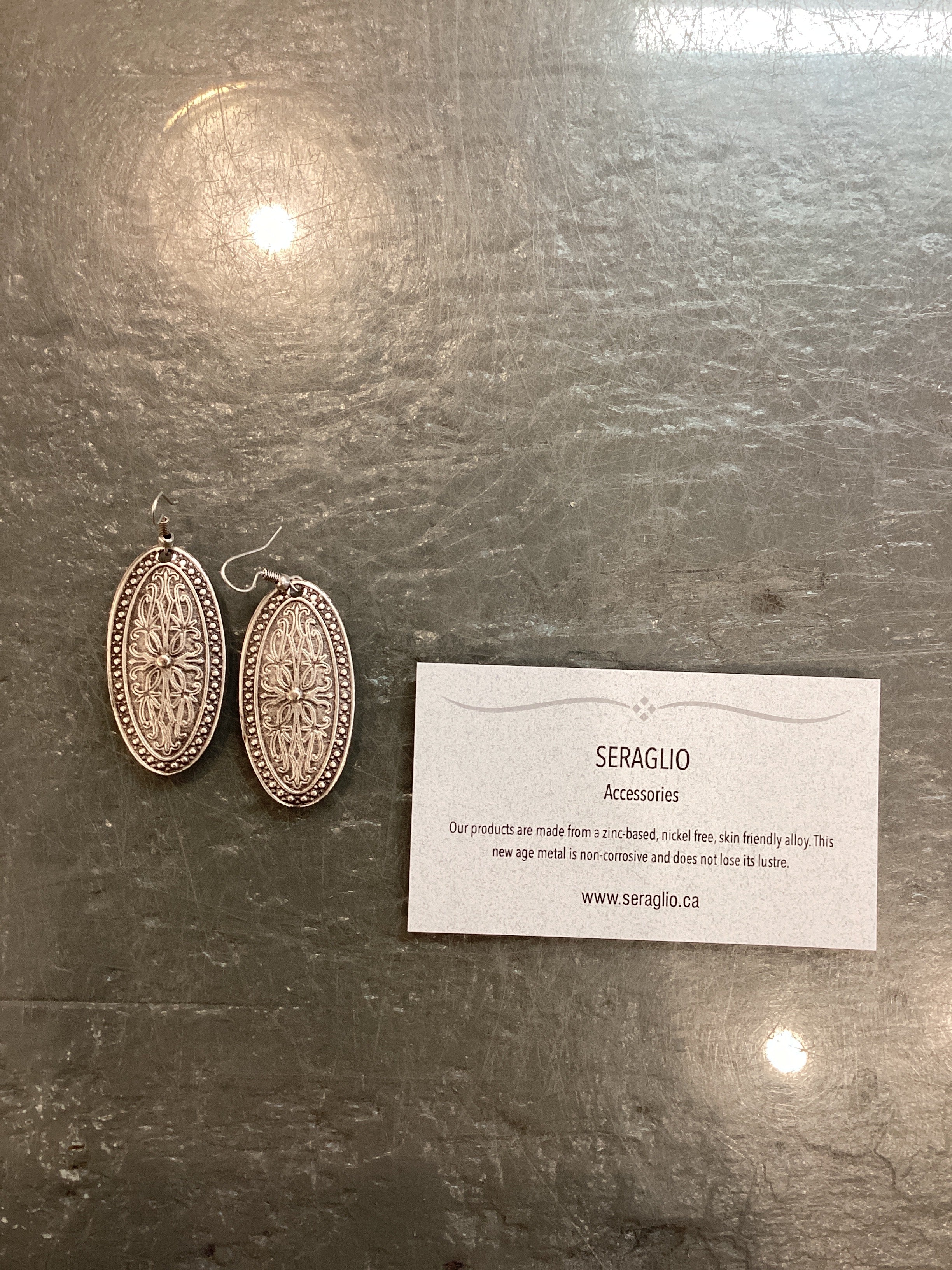 Seraglio 24099 Medalion Metal Earrings