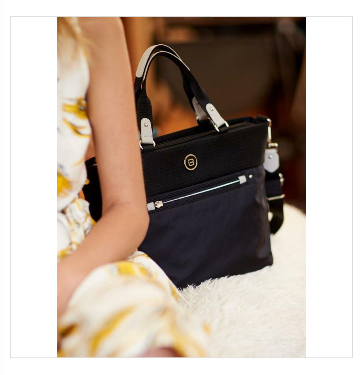 Beside U BPUC07 Black RFID Nylon Purse