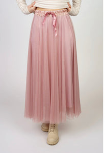 Me & Gee 05-23028 Ribbon Tie Waist Tulle Skirt