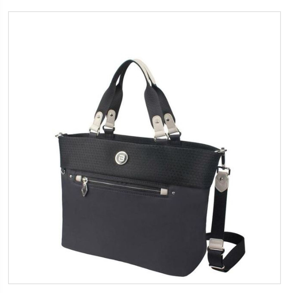 Beside U BPUC07 Black RFID Nylon Purse