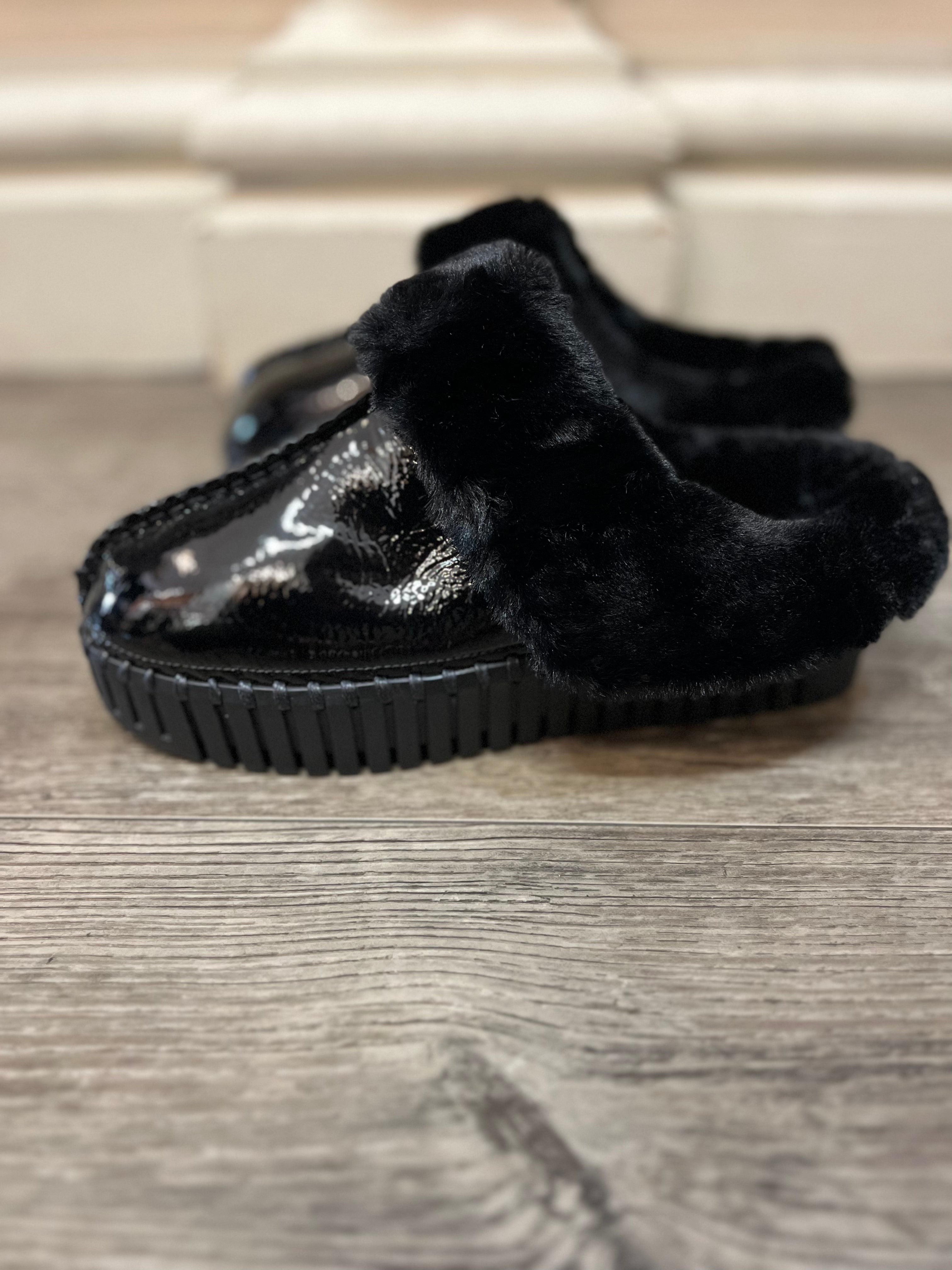 Ilse Jacobsen Tulip C0003 Black Patent Slipper Shoe